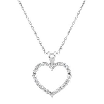 Alyson Layne 14k Gold 1/2 Carat T.W. Diamond Heart Pendant Necklace