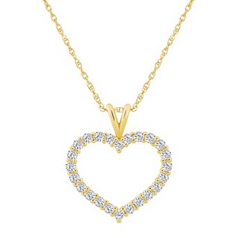 Alyson Layne 14k Gold 3/4 Carat T.W. Diamond Heart Pendant Necklace