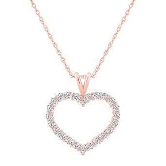 Alyson Layne 14k Gold 3/4 Carat T.W. Diamond Heart Pendant Necklace
