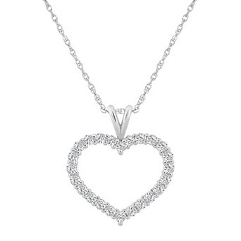Alyson Layne 14k Gold 3/4 Carat T.W. Diamond Heart Pendant Necklace