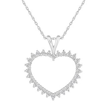 Alyson Layne 10k Gold 1 Carat T.W. Diamond Heart Pendant Necklace