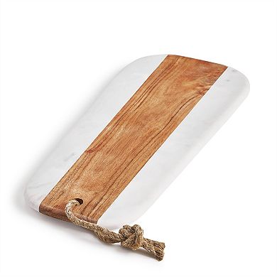GAURI KOHLI Sulguni Marble & Wood Cutting Board - White