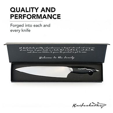 Knifesharks Chef Knife 8 Inch - Japanese Super Steel - Razor Sharp, Superb Edge Retention