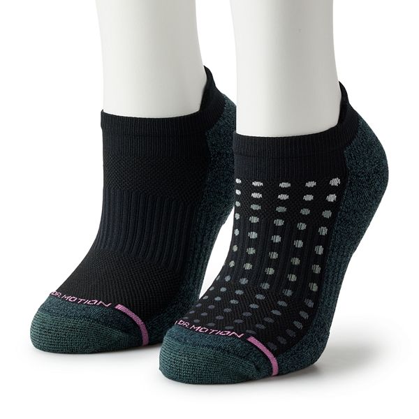 Women's Dr. Motion Clean Dotted Line 2Pk. Ankle Compression Socks