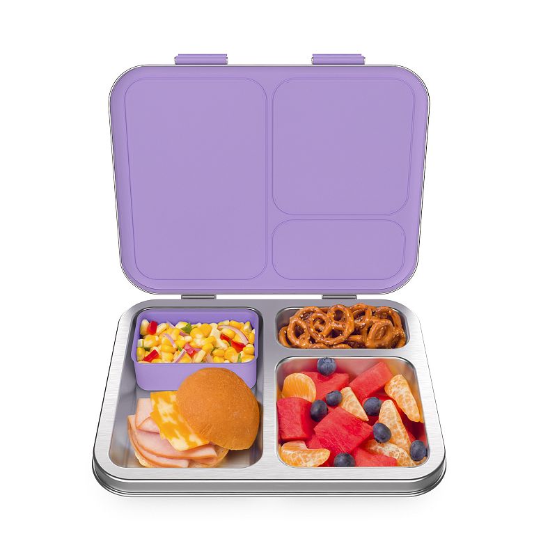 Bentgo Kids Prints Stainless Steel Lunch Box, Purple