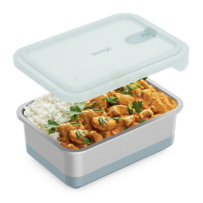Bentgo Microsteel Heat & Eat Family-Size Food Container, Blue