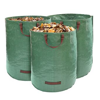 Mekkapro 3-pack 72 Gallons Garden Bag - Reusable Yard Waste Bags, Lawn Pool Garden Waste Bag