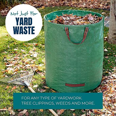 Mekkapro 3-pack 72 Gallons Garden Bag - Reusable Yard Waste Bags, Lawn Pool Garden Waste Bag