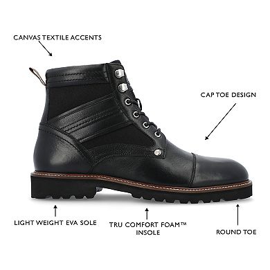 Thomas & Vine Feron Cap Toe Men's Leather Ankle Boot