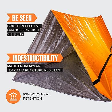 Mekkapro Emergency Tent Shelter - Survival Tent - 2 Person Resistant And Ultra Lightweight Life Tent
