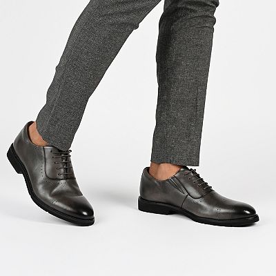 Thomas & Vine Mens Morey Genuine Leather Oxfords Dress Shoes Sz 11 Gray Thomas & Vine Mens Morey Lace-up Round Toe Oxford - Walmart.com main image 3