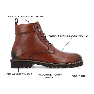 Thomas & Vine Simeon Plain Toe Men's Leather Ankle Boot