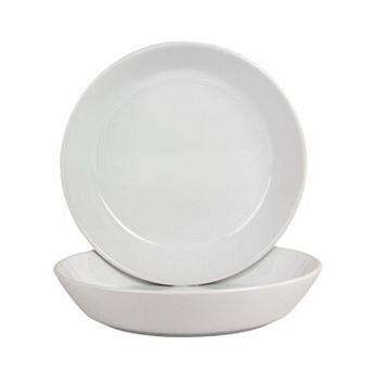 10 Strawberry Street Double Line 2 pc Dinner Bowl Set