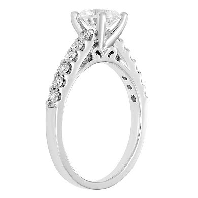 Evergreen Diamonds 14k White Gold 1 3/8 Carat T.W. IGL Certified Round Lab-Grown Diamond Ring