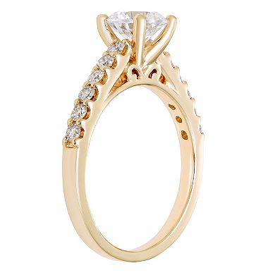 Evergreen Diamonds 14k Gold 1 3/8 Carat T.W. IGL Certified Round Lab-Grown Diamond Ring