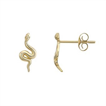 Forever 14K Snake Stud Earrings