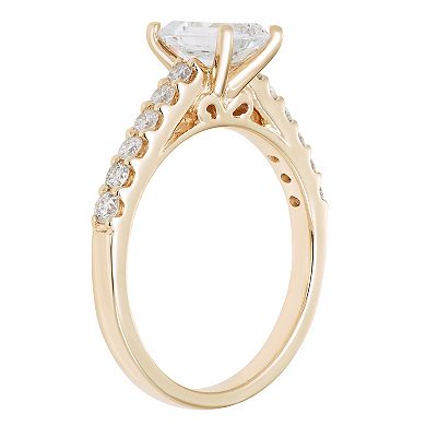 Evergreen Diamonds 14k Gold 1 3/8 Carat T.W. IGL Certified Emerald Cut Lab-Grown Diamond Ring