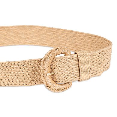 Women's LC Lauren Conrad Straw With Wrapped Buckle Belt