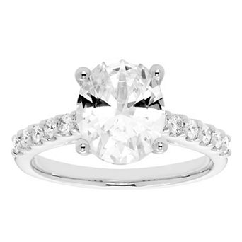 Evergreen Diamonds 14k White Gold 2 3/8 Carat T.W. IGL Certified Oval Lab-Grown Diamond Ring