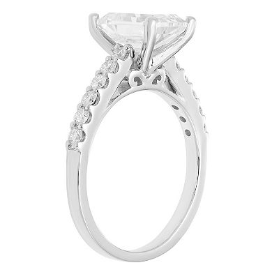 Evergreen Diamonds 14k White Gold 2 3/8 Carat T.W. IGL Certified Emerald Cut Lab-Grown Diamond Ring