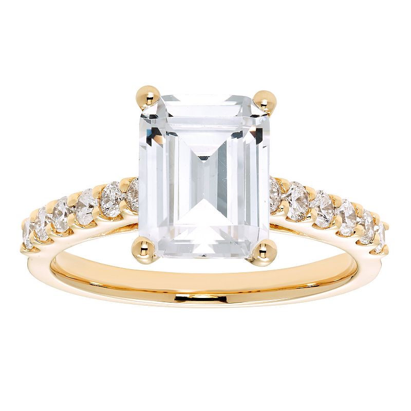 Evergreen Diamonds 14k Gold 2 3/8 Carat T.W. IGL Certified Emerald Cut Lab-