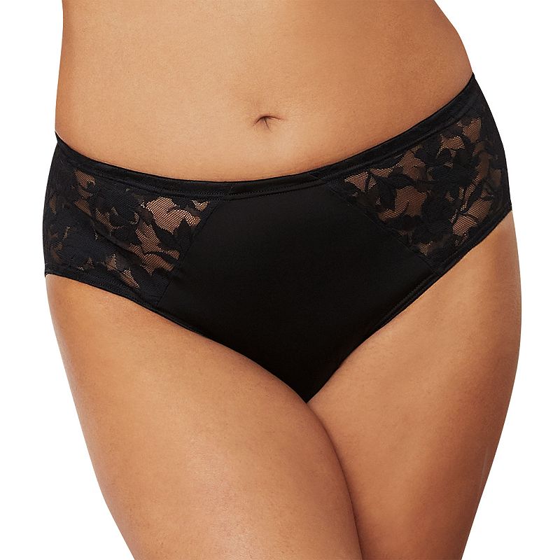 Women's Bali® Passion For Comfort Lace Brief Panty DFB600, Size: 7, Black