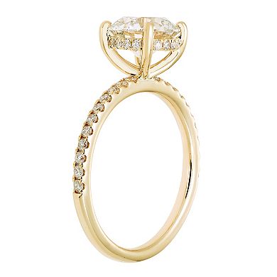 Evergreen Diamonds 14k Gold 2 3/8 Carat T.W. IGL Certified Round Lab-Grown Diamond Hidden Halo Ring