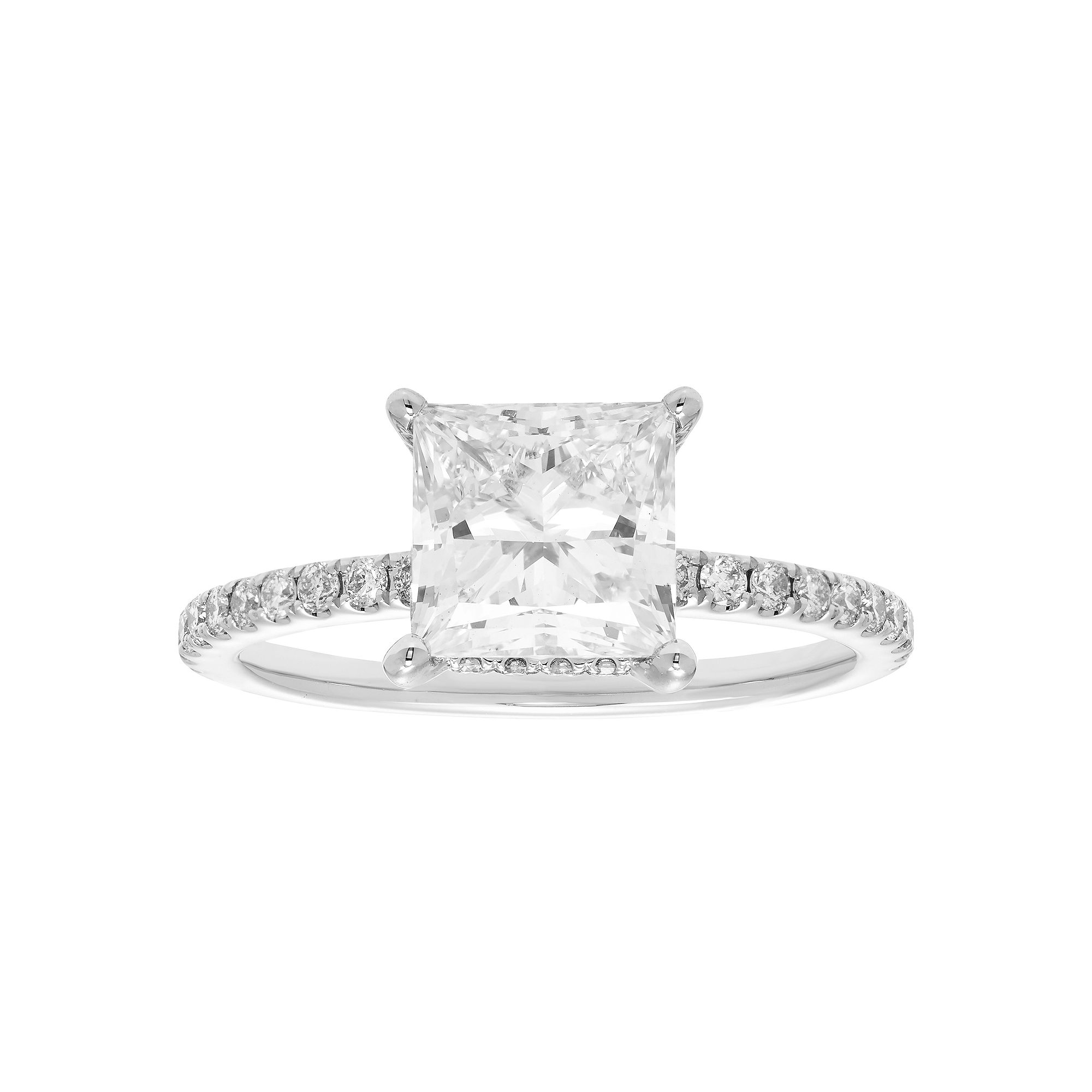 Evergreen Diamonds 14k White Gold 2 3/8 Carat T.W. IGL Certified Princess C