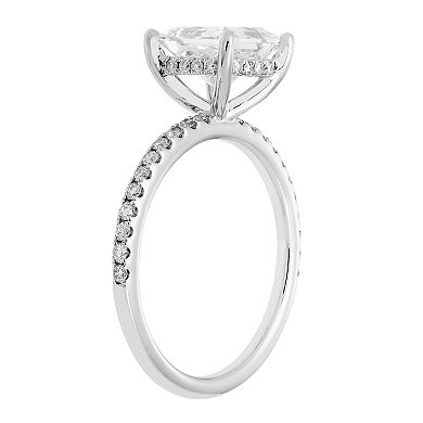 Evergreen Diamonds 14k White Gold 2 3/8 Carat T.W. IGL Certified Princess Cut Lab-Grown Diamond Hidden Halo Ring