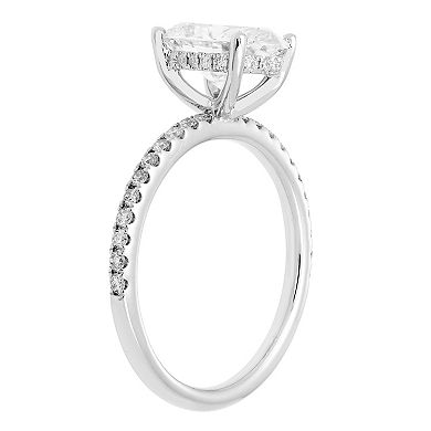 Evergreen Diamonds 14k White Gold 2 3/8 Carat T.W. IGL Certified Oval Lab-Grown Diamond Hidden Halo Ring