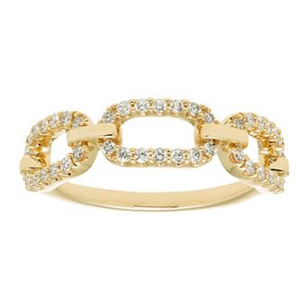 The Regal Collection 14k Gold 1/3 Carat T.W. IGL Certified Diamond Link Ring