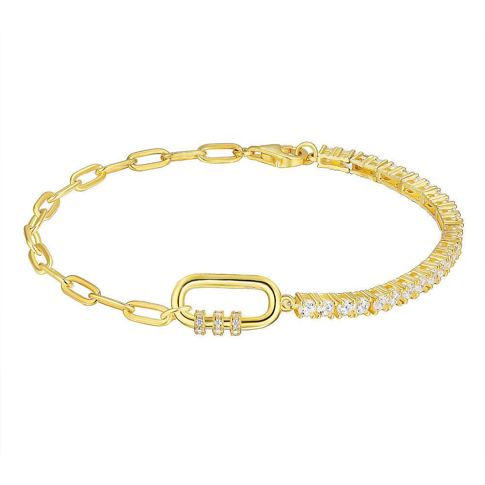 Tennis Club Collana Croce Tennis Con Diamanti Simulati - Oro 14k Placcato, Argento 925, Stile Hip-hop Anello Diamante - Foto 10