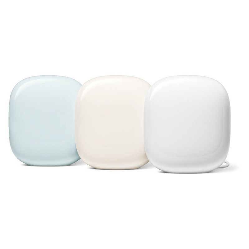 Google Nest Wifi Pro 6e AXE5400 Wireless Router 3-Pack, Multicolor