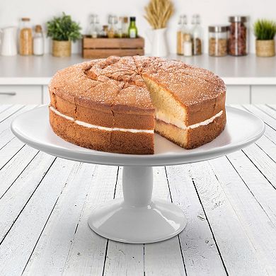 Gibson Everyday 12 Inch Fine Ceramic Cake Stand