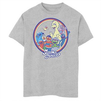 Boys 8-20 Sesame Street Groupshot Circle Logo Graphic Tee
