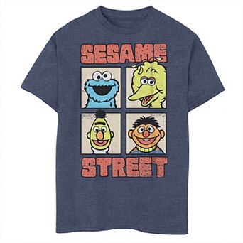Boys 8-20 Sesame Street Square Character Portraits Graphic Tee