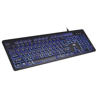 Adesso Large Print Illuminated Desktop Keyboard