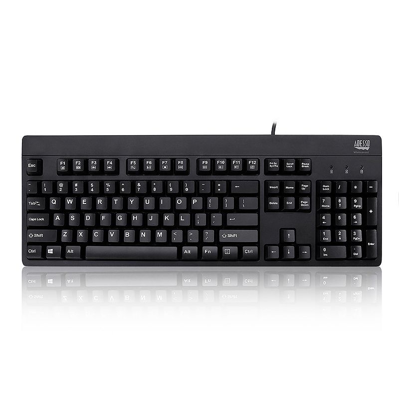 Adesso EasyTouch 630UB Antimicrobial Waterproof Keyboard, Multicolor