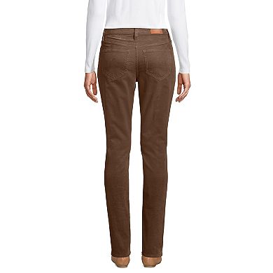 Women's Lands' End Tall Mid Rise Straight Leg 18-Wale Corduroy Pants