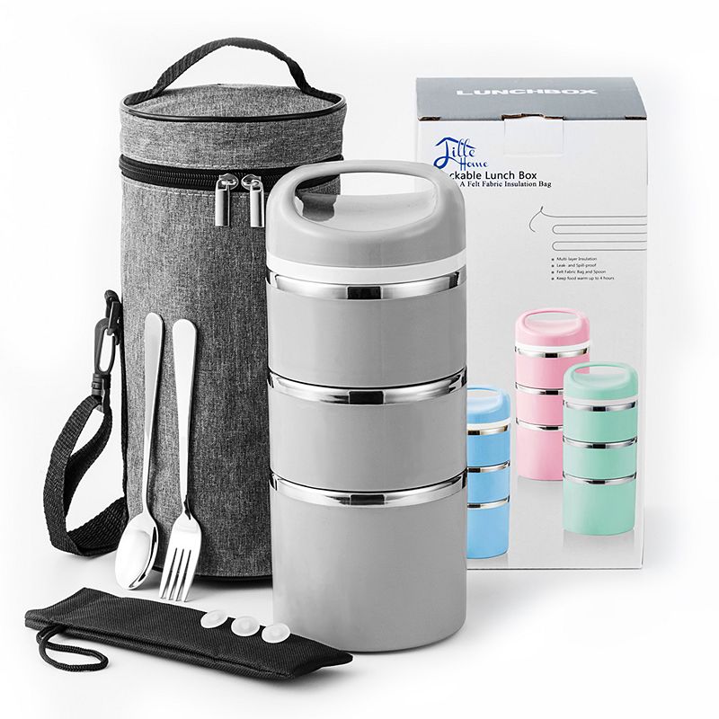 LMC 800ml Stainless Insulated Lunch Box Boite Lunch Box