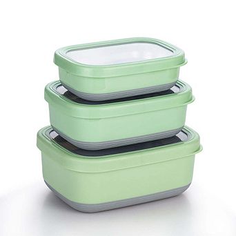 Lille Home Leakproof Stainless Steel Food Container Set of 3, 470ML, 900ML, 1.4L