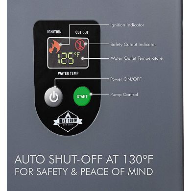 Hike Crew Propane Water Heater & Camp Shower Pump - Portable Heater W/LCD Display & Safety Shutoff