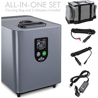 Hike Crew Propane Water Heater & Camp Shower Pump - Portable Heater W/LCD Display & Safety Shutoff