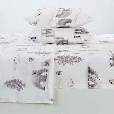 Madelinen Printed Velvet Plush Warm & Cozy Luxurious Fleece Sheet Set