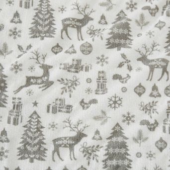 Madelinen Printed Velvet Plush Warm & Cozy Luxurious Fleece Sheet Set