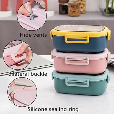 Lille Home 28OZ Stainless Steel Leakproof 2-Compartment Bento Lunch Box
