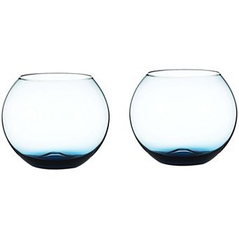 Berkware Set of 2 Sparkling Colored Stemless Wine Glass