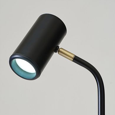 Brightech Ezra 16.5" Led Table Lamp With Wireless Charging Pad And Rotating Shade