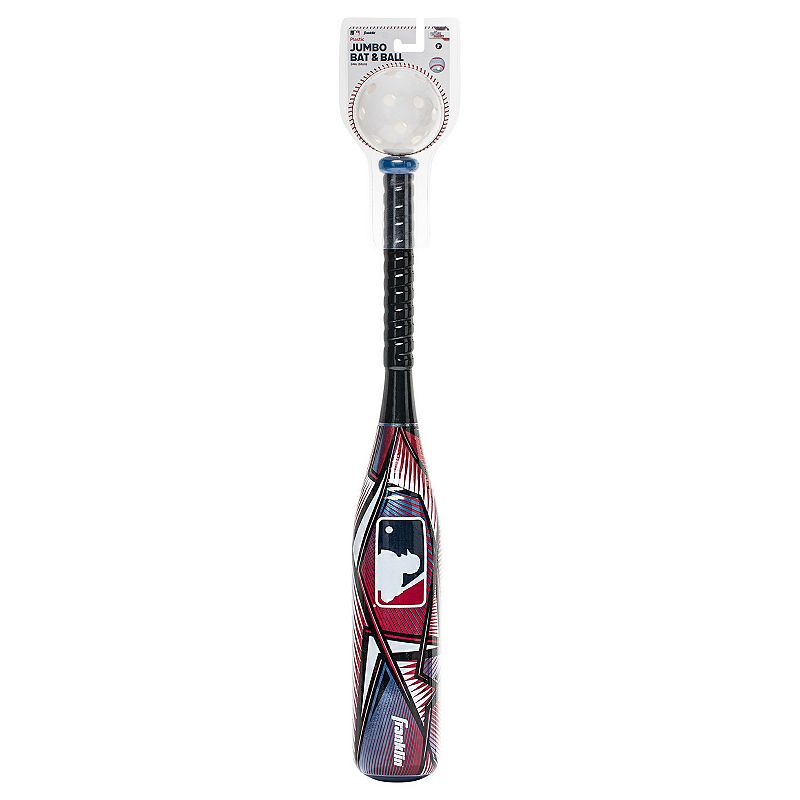 Franklin Sports 24 MLB Jumbo Shrink Wrap Bat & Ball, Multicolor
