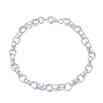 Argento Forte Platinum Over Silver Link Bracelet